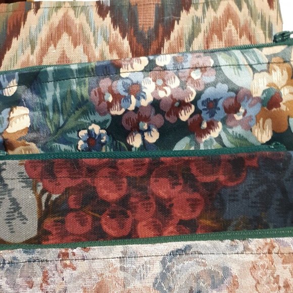 Hand Crafted Make-up Travel Bags Vintage Floral Theme Satin Or Tapestry - Picture 1 of 10